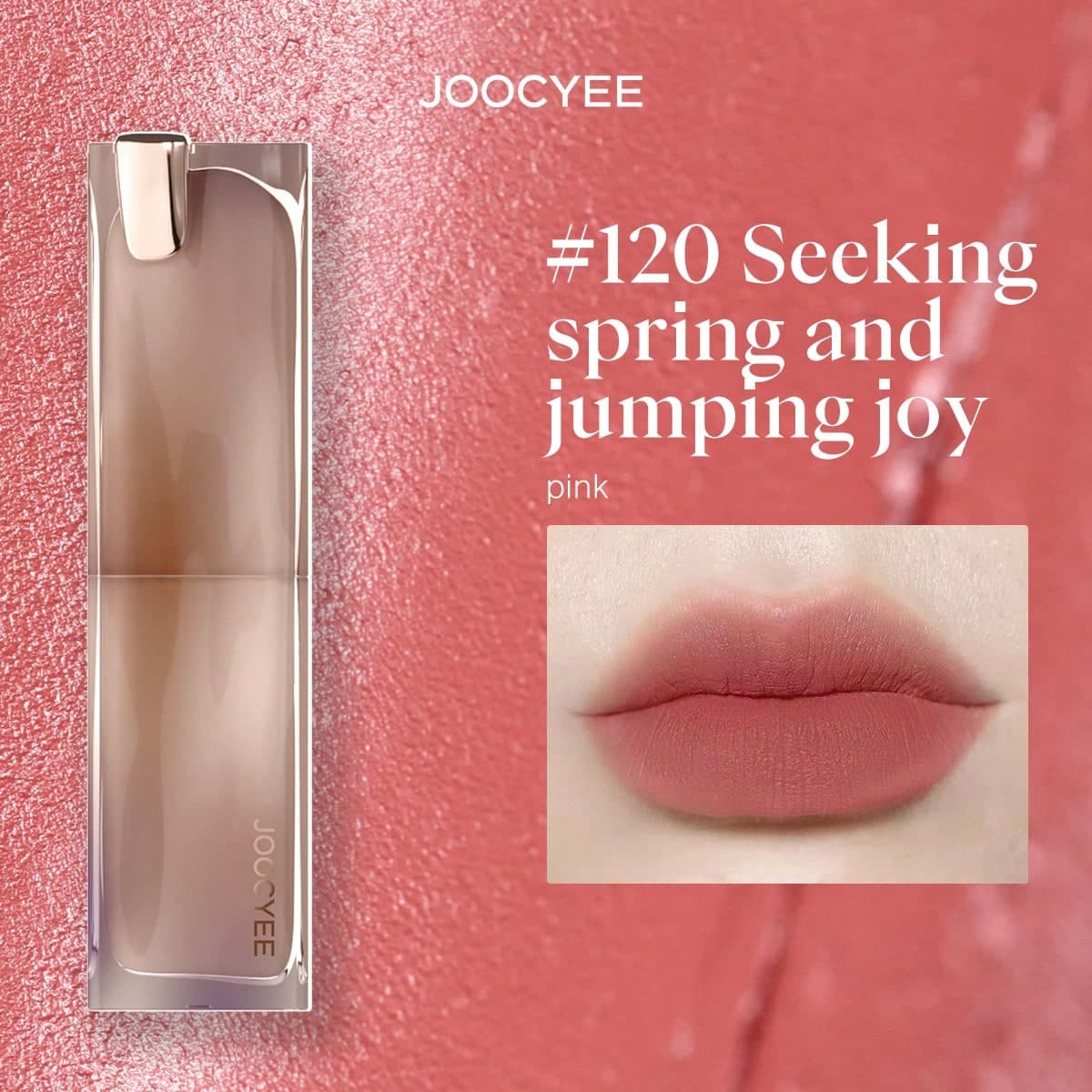 Matte Muddy Rouge 120 Chercher le printemps avec joie FÃªte des mÃ¨res Couleur d"impact Ã©levÃ© Texture crÃ©meuse lisse Rouge Ã lÃ¨vres longue tenue